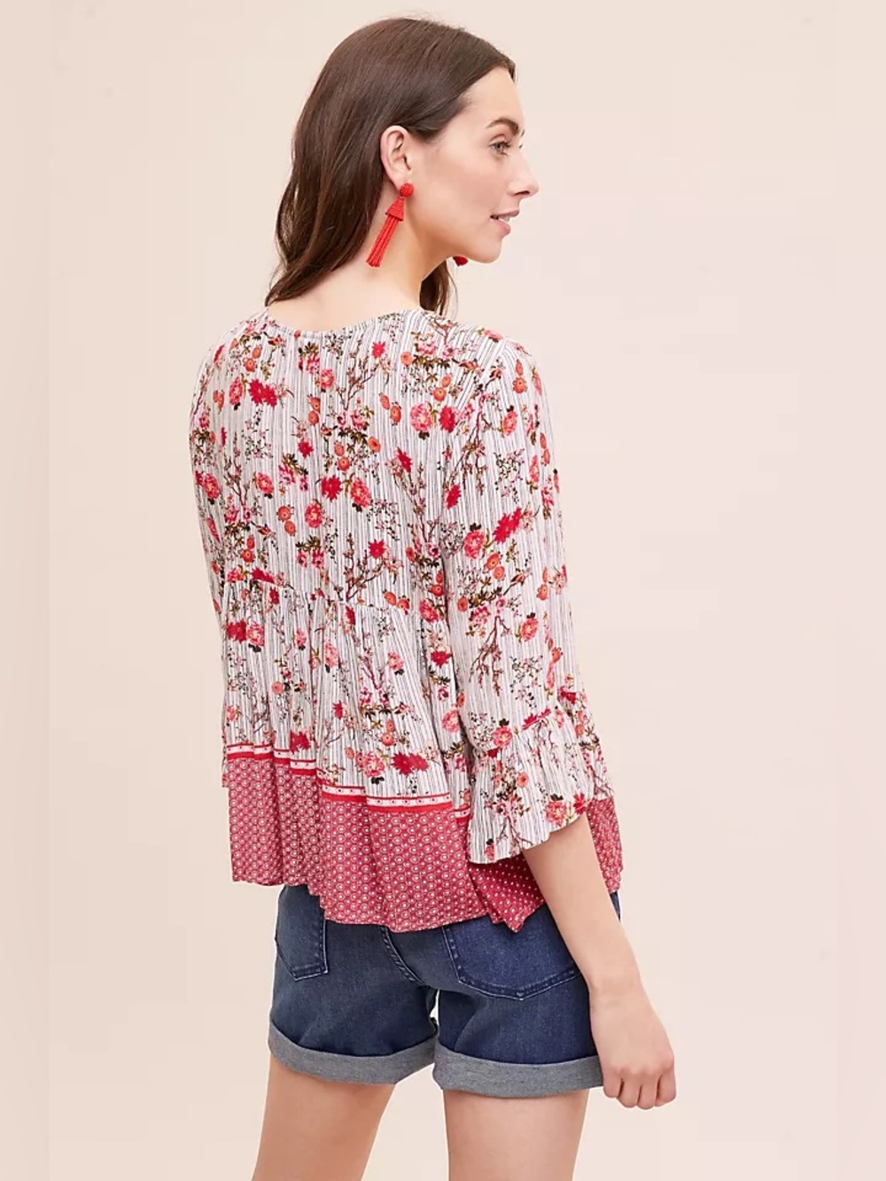 Raga Anthropologie Primrose Printed Embroidered Boho Blouse Medium - Picture 7 of 8